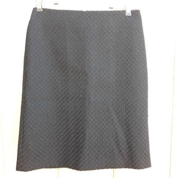 Costume National Italian Wool Honeycomb Textured A-line‎ Skirt Black Sz 4 - Picture 4 of 11